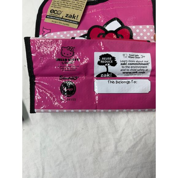 Hello Kitty by Zak Dura Sak Lunch bag Insulated Reusable Foldable Easy Clean NWT - Picture 4 of 12